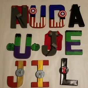 Handmade paper mache letters